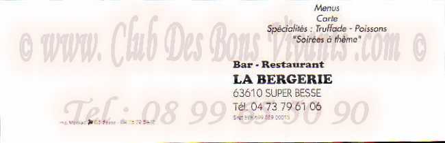 Restaurant La Bergerie Carte Et Menus