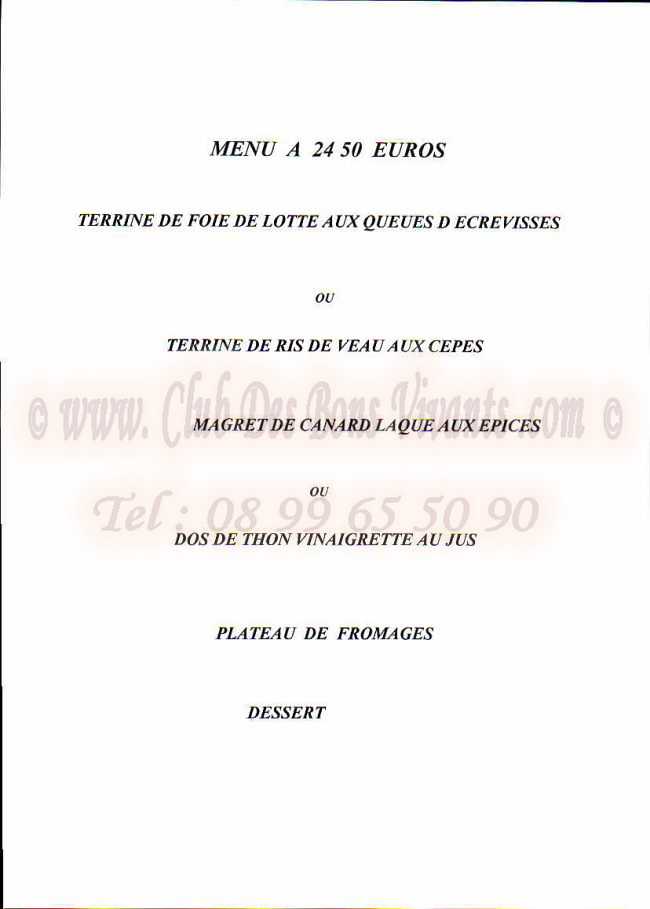 Restaurant La Bergerie Carte Et Menus