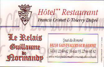 Restaurant Relais Guillaume De Normandy Carte Et Menus